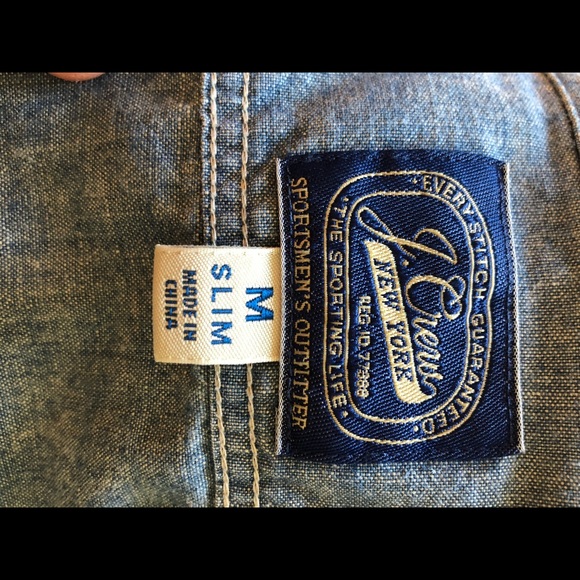 J. Crew Denim Collared Long Sleeve - Picture 1 of 3